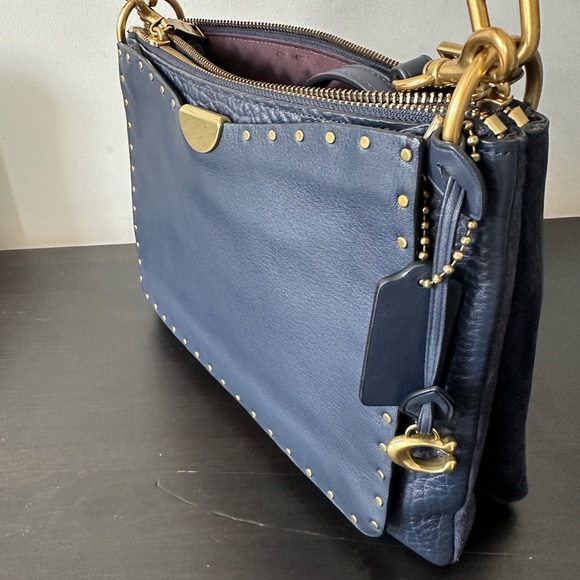 Coach Bags Coach Dreamer Shoulder Crossbody Bag Rivets Midnight